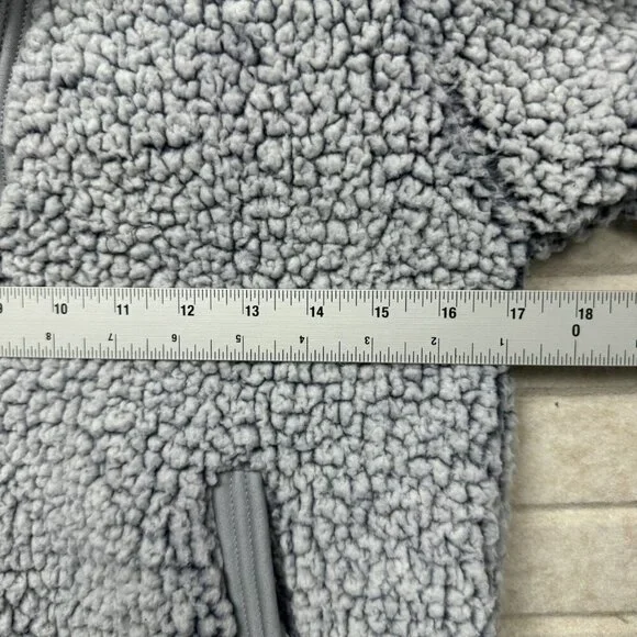 Cuddly Sherpa Girls 10/12 Fleece ¼ Zip Pullover Jacket Gray Cozy Warm Size 10/12 - Picture 8 of 9